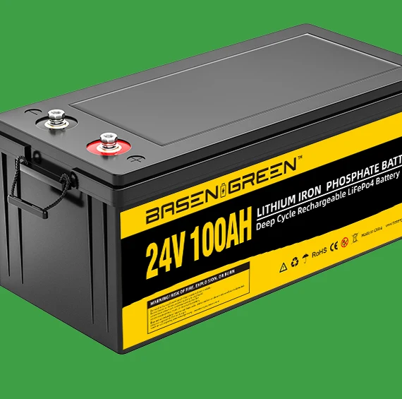 BasenGreen BG-24100 25.6V 100Ah LiFePO4 Deep Cycle Battery