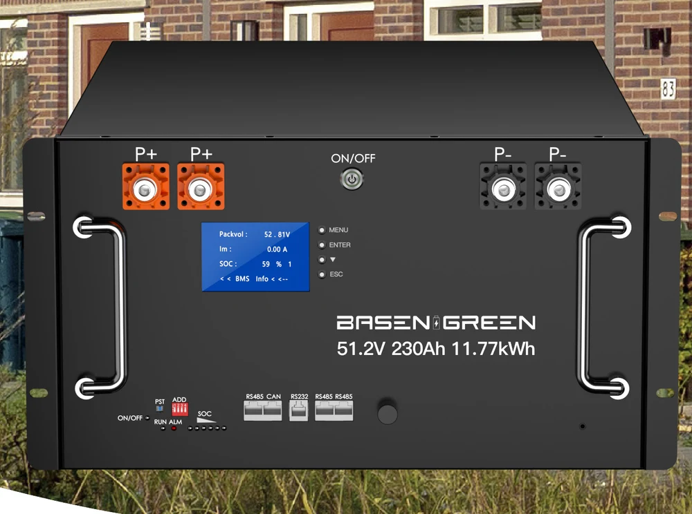 BasenGreen BR-RM-LV 11.77KWH 51.2V 230Ah Rack-Mounted LiFePO4 Battery