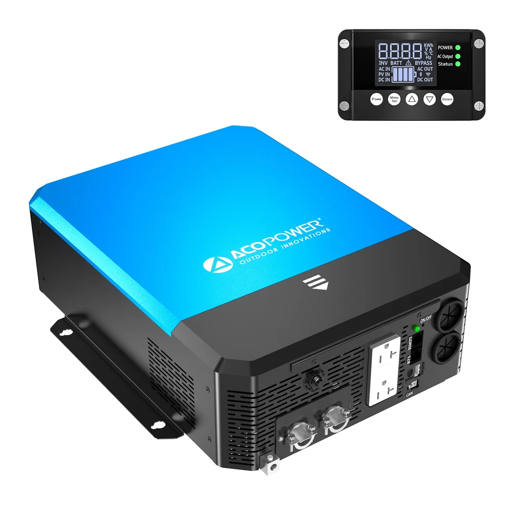ACOPOWER HY-Bi3000W-12V 3000W 12V Pure Sine Wave Inverter Charger