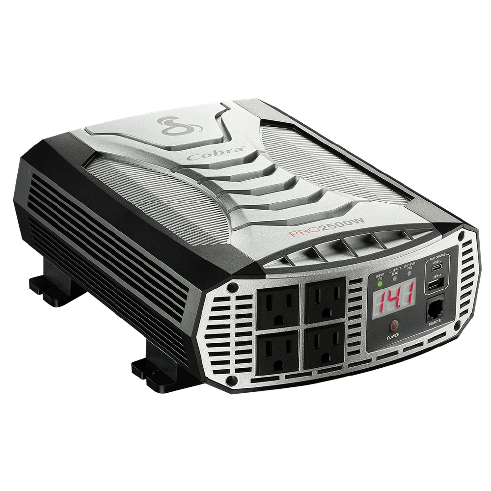 Cobra PRO 2500W Professional Grade Power Inverter, 12 V DC to 115 V AC (CPI2500W)