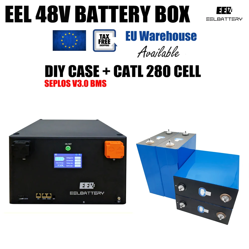 EEL 48V 16S DIY Battery Kit with CATL 280Ah Cells (Seplos V3.0 200A BMS)