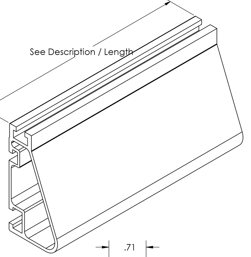 IronRidge XR1000, Rail 210 in, Mill