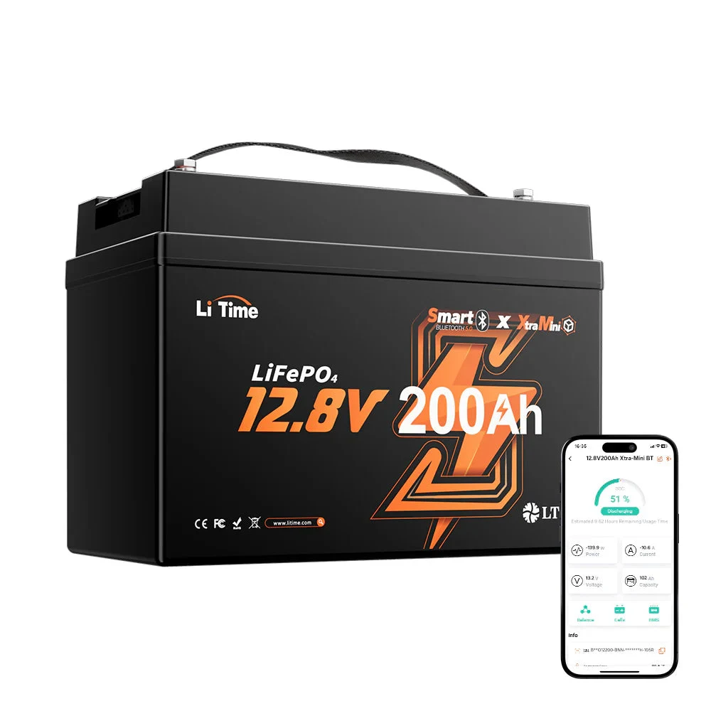 LiTime 12V 200Ah Xtra Mini Group 31 Bluetooth Lithium Battery (DE edition)