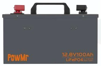 PowMr POW-100AH-12.8V-T 12.8V 100Ah LiFePO4 Metal-Case Battery