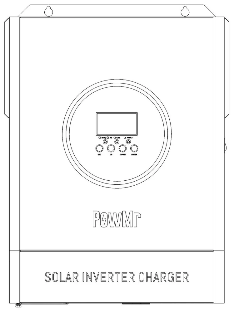 PowMr POW-HVM6200W-48V 6.2kW 48V 230V All-in-One Hybrid Solar Inverter