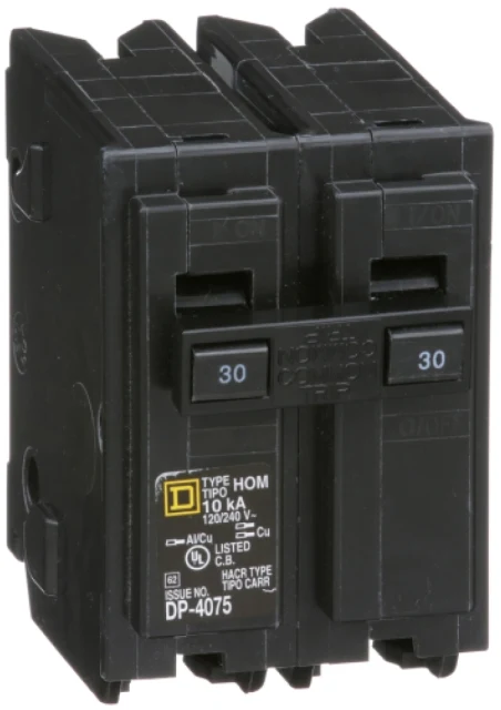 Square D Homeline HOM230 30 A 2-pole plug-in circuit breaker