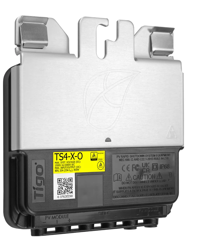 Tigo TS4-X-O (800 W) optimizer, 1.2/2 m cables, EVO2 (501-321220-2501)