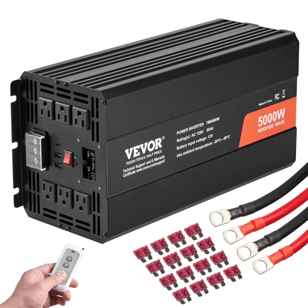 VEVOR TM5000W 5000W 12V Modified Sine Wave Inverter