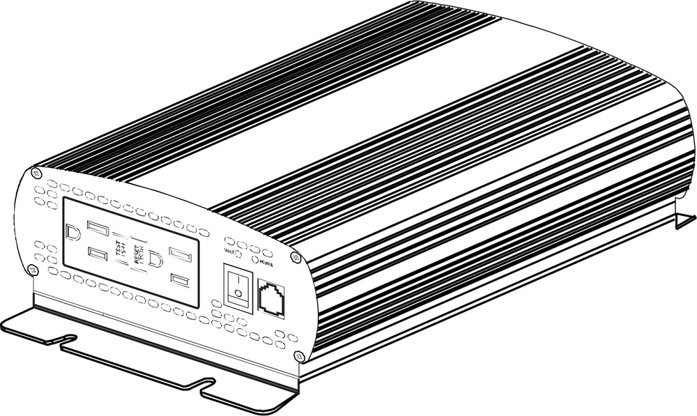 Xantrex XPower 1000 Modified Sine Wave Inverter, 1000 W, 12 V DC to 115 V AC (813-1000-UL)