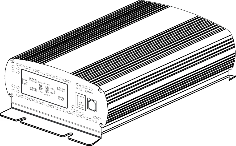 Xantrex XPower 1500 Modified Sine Wave Inverter, 1500 W, 12 V DC to 115 V AC (813-1500-UL)