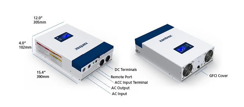 Xantrex Freedom X 3000 True Sine Wave Inverter, 12 V DC to 120 V AC (817-3000)