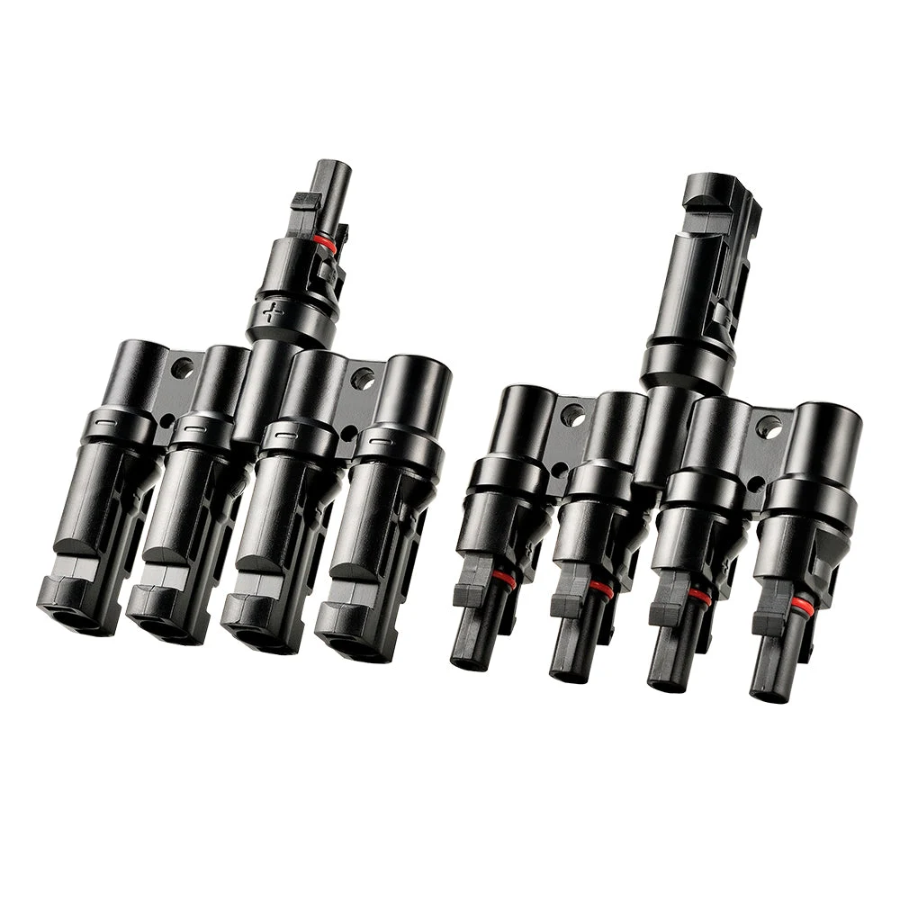RICH SOLAR Y-Branch 4-to-1 Solar Panel Parallel Connectors (RS-T4)